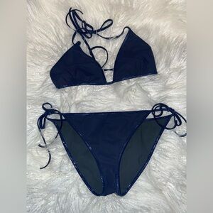 Blue Bikini Swimwear with Elegant Design